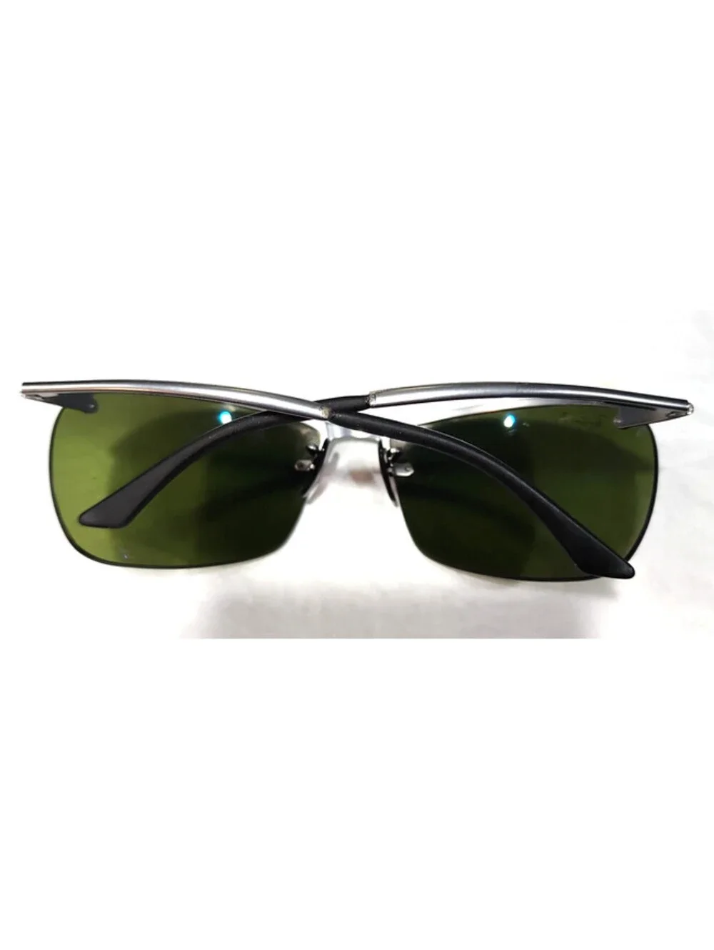 Ray Ban RB3544 029/6O Gunmetal Wrap Green Polarized Sunglasses 64-15 125